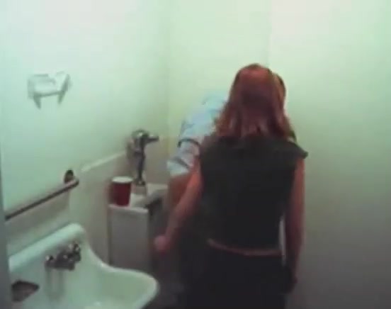 Girlfriend Toilet Blowjob - Cheating Girlfriend Sucks Her Boss Dick in Toilet Room