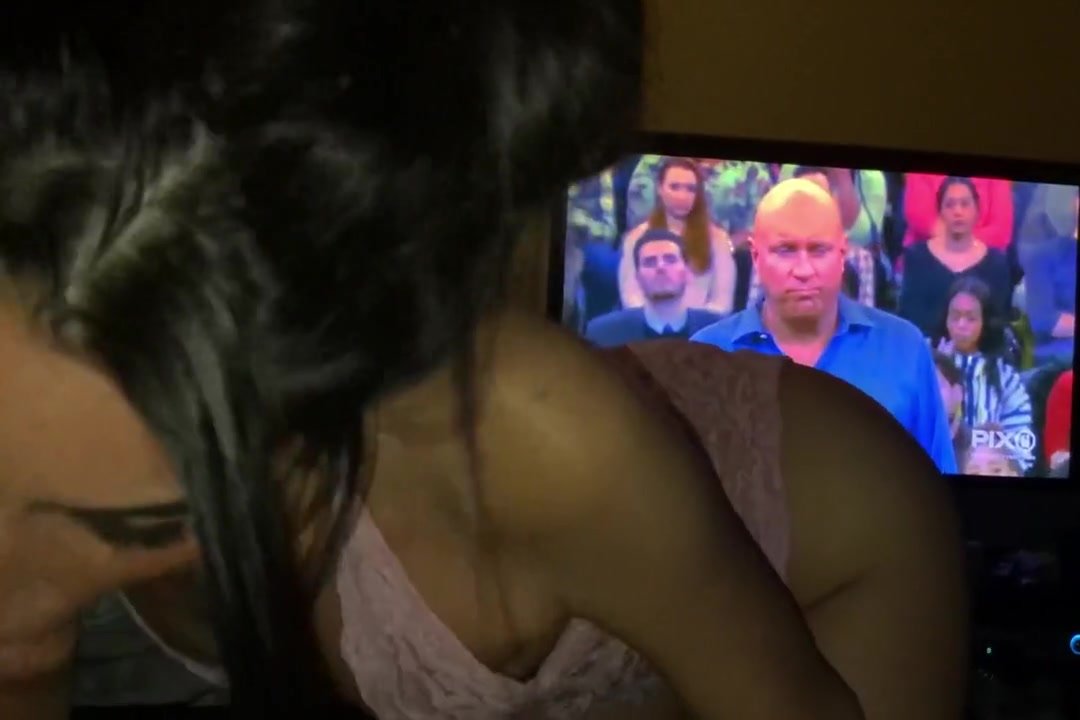 1080px x 720px - Cutie girlfriend performs oral blowjob while boyfriend watches TV